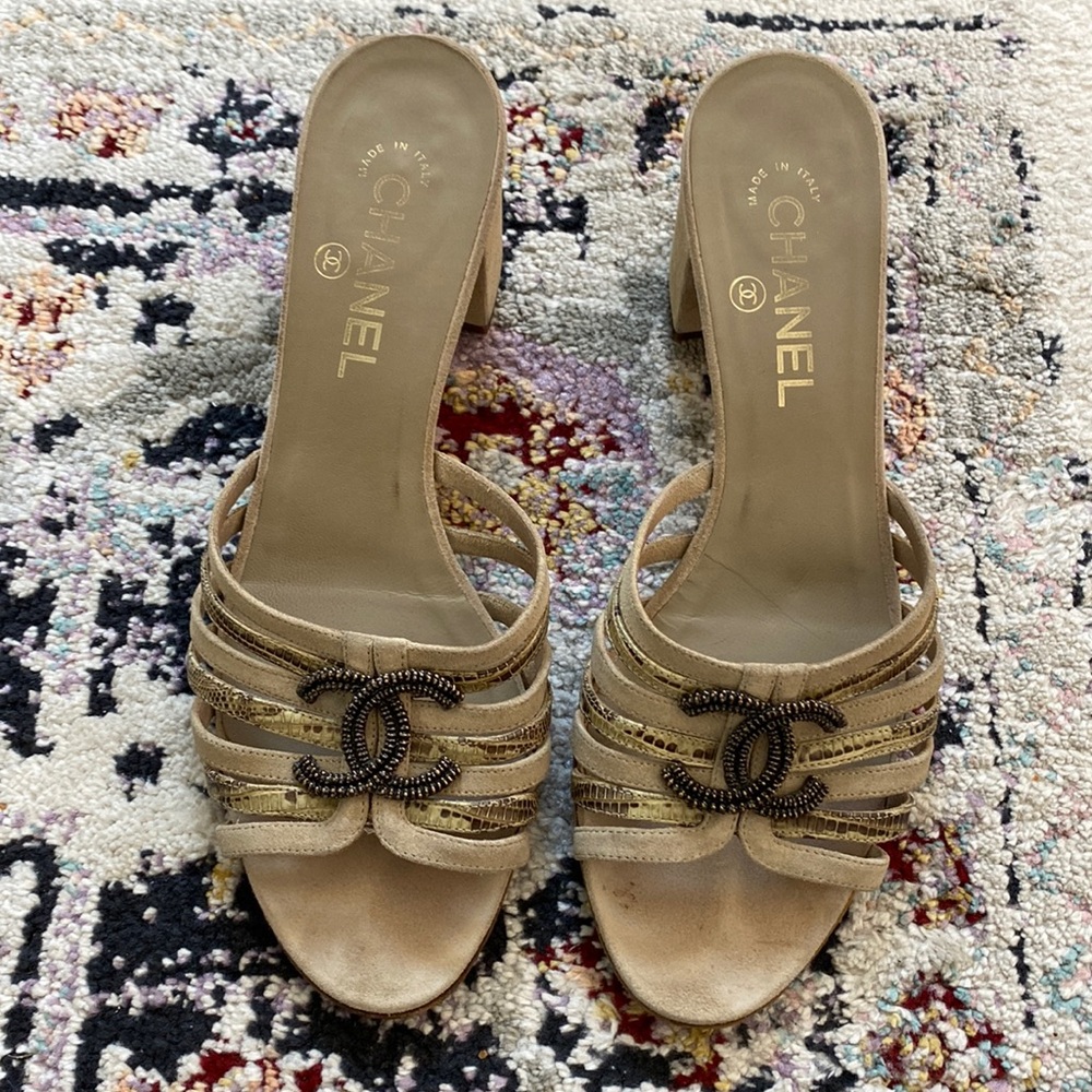 Chanel sandal heels 39
